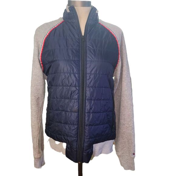 Tommy Hilfiger Blue & Grey Zipper Jacket Size XS - Picture 1 of 8